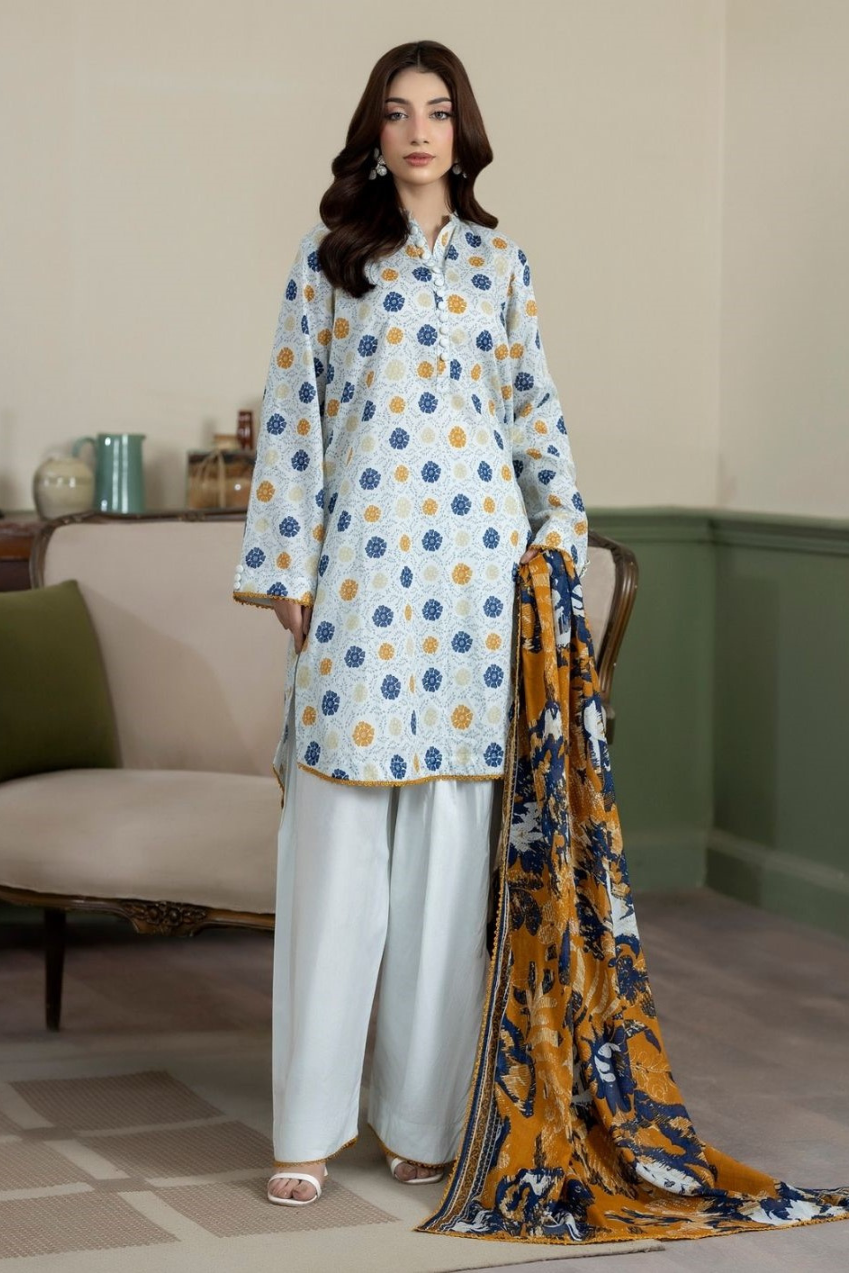 Salina Digital Printed Unstiched 3PC Set RS-1022