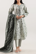 SAYA Printed Cotton Khaddar 3PC | SA-1027