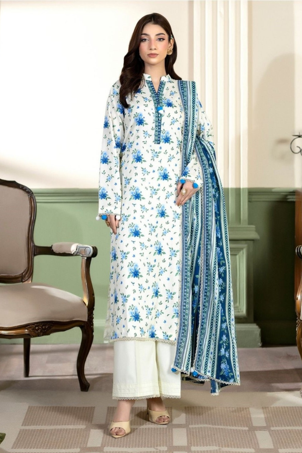 Salina Digital Printed Unstiched 3PC Set RS-1028