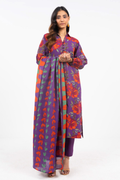 Alkaram Printed Khaddar Suit (3PC) | AK-1001