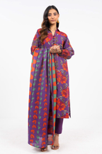 Alkaram Printed Khaddar Suit (3PC) | AK-1001