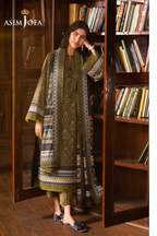 Asim Jofa Printed Khaddar Suit (3PC) | AJ-1002