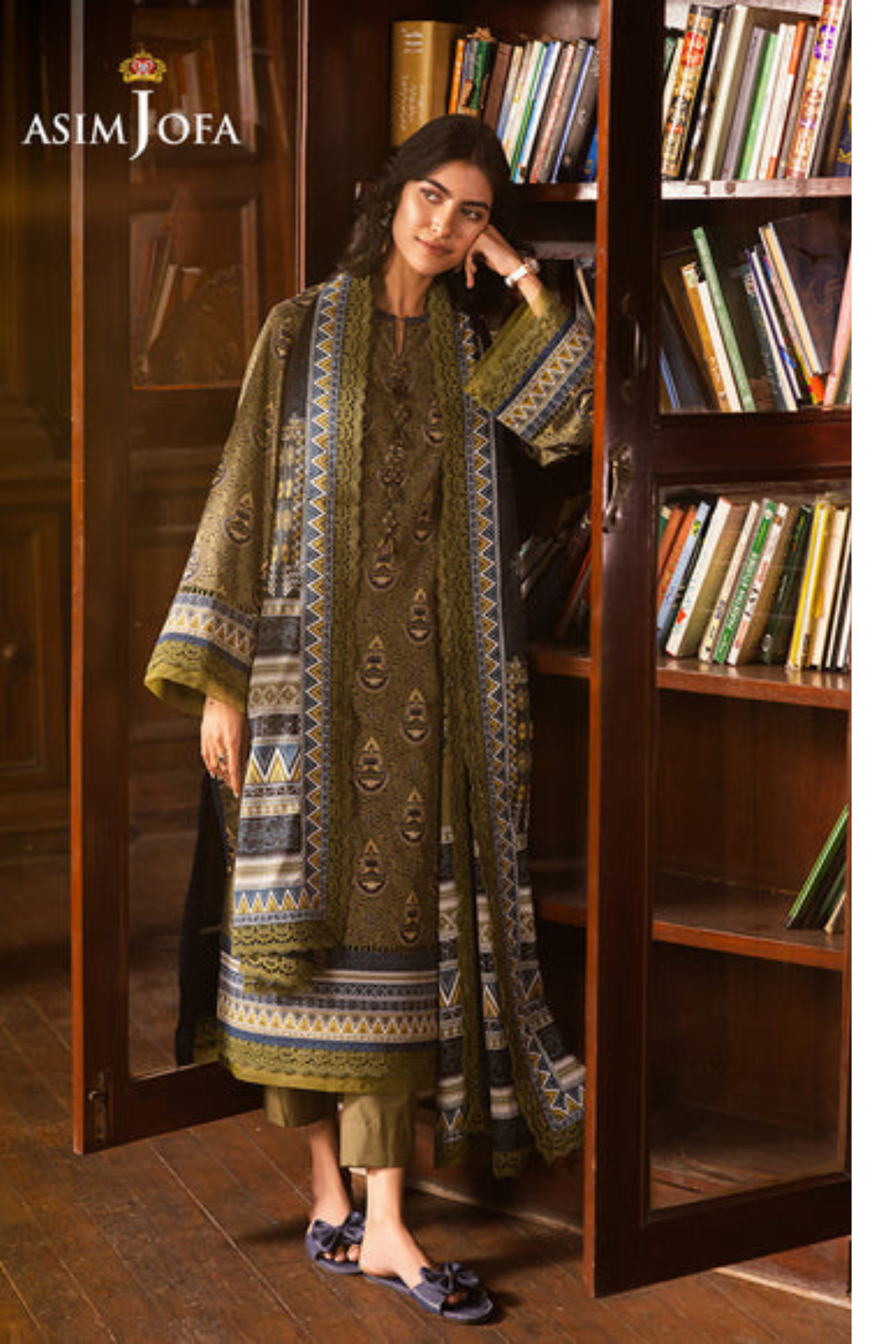 Asim Jofa Printed Khaddar Suit (3PC) | AJ-1002