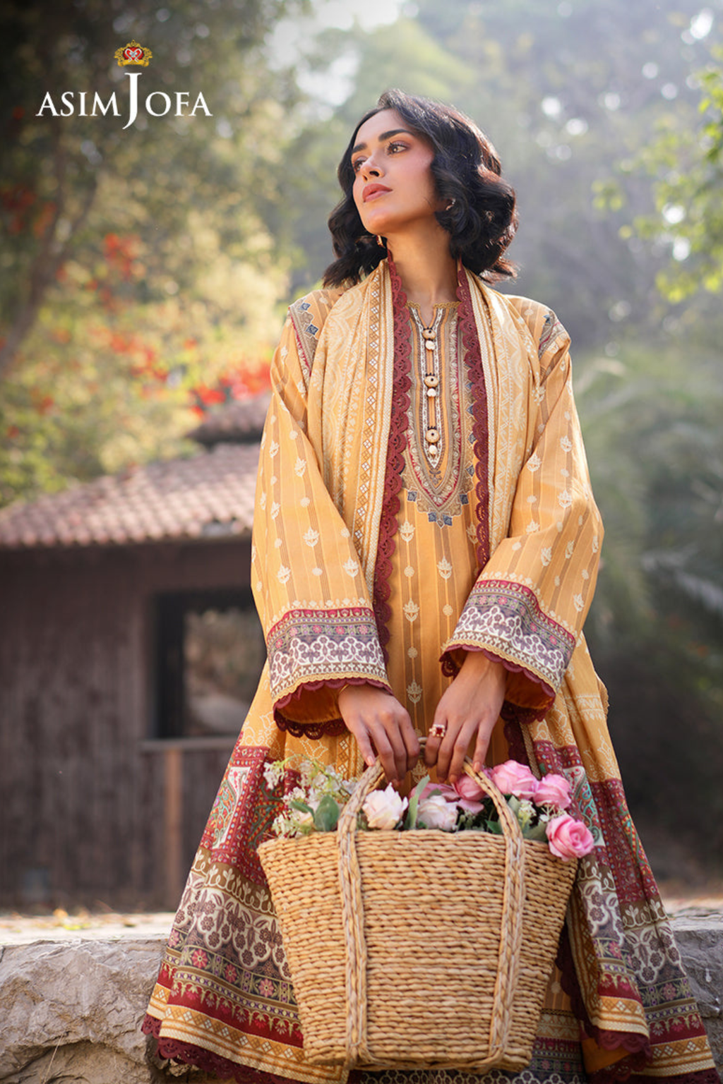 Asim Jofa Printed Khaddar Suit (3PC) | AJ-1003