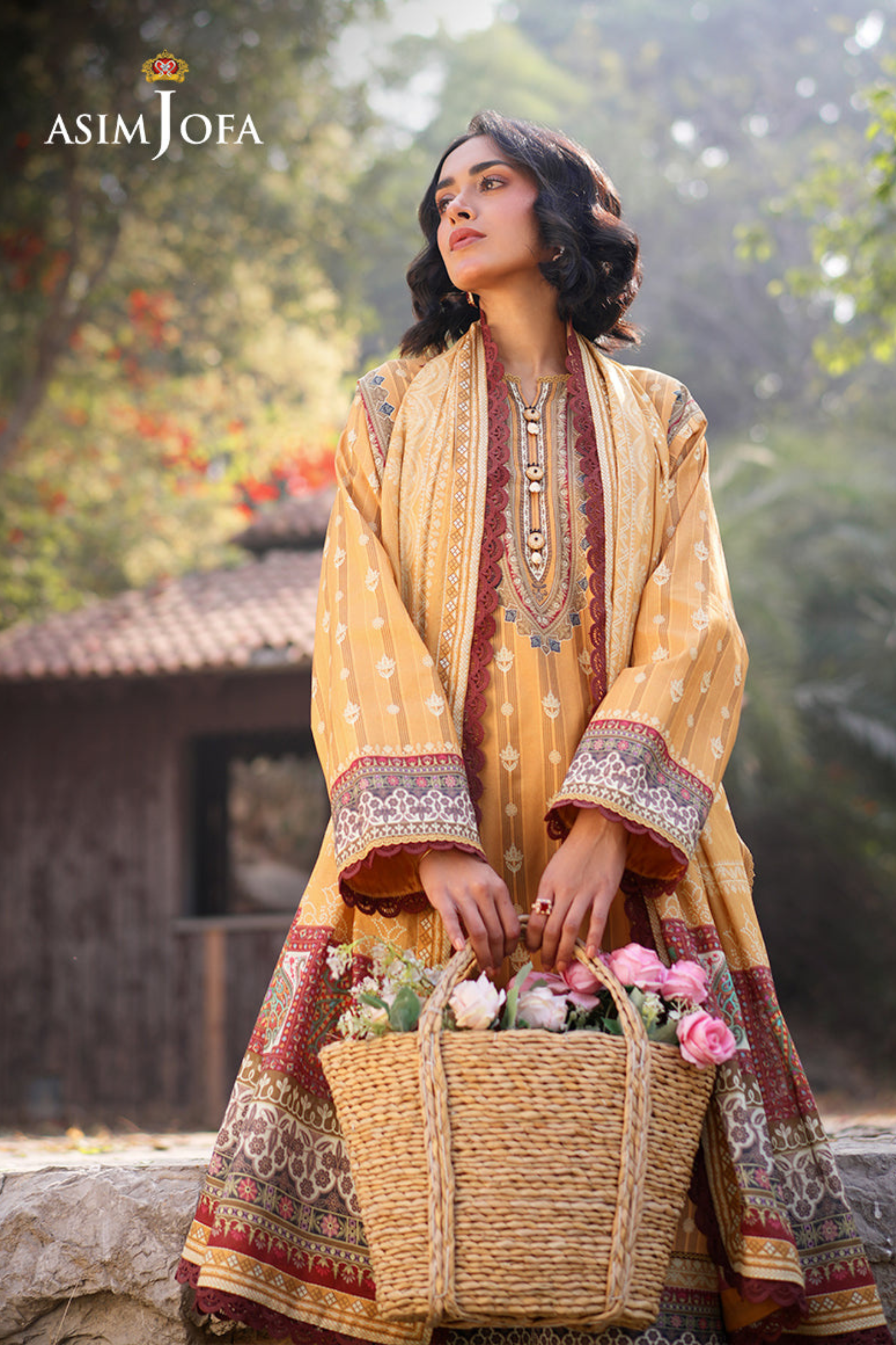 Asim Jofa Printed Khaddar Suit (3PC) | AJ-1003