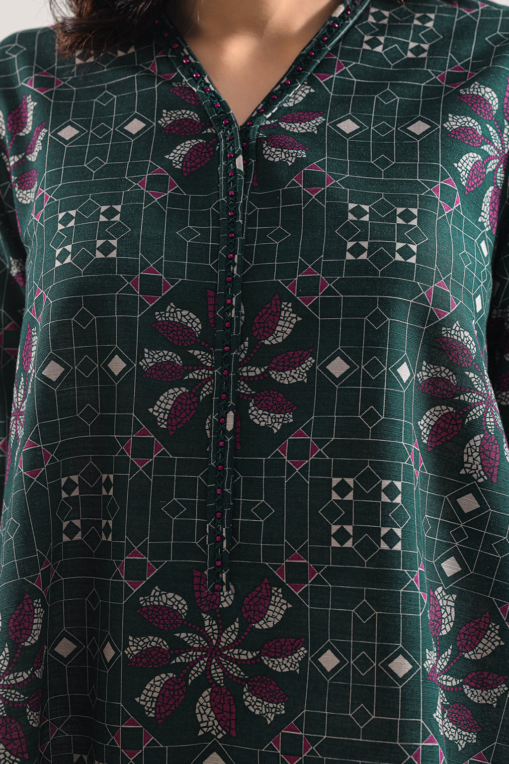 SAYA Printed Lawn 3-Piece Unstitched Suit | SA-1003