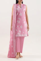 SAYA Printed Lawn 3-Piece Unstitched Suit | SA-1002