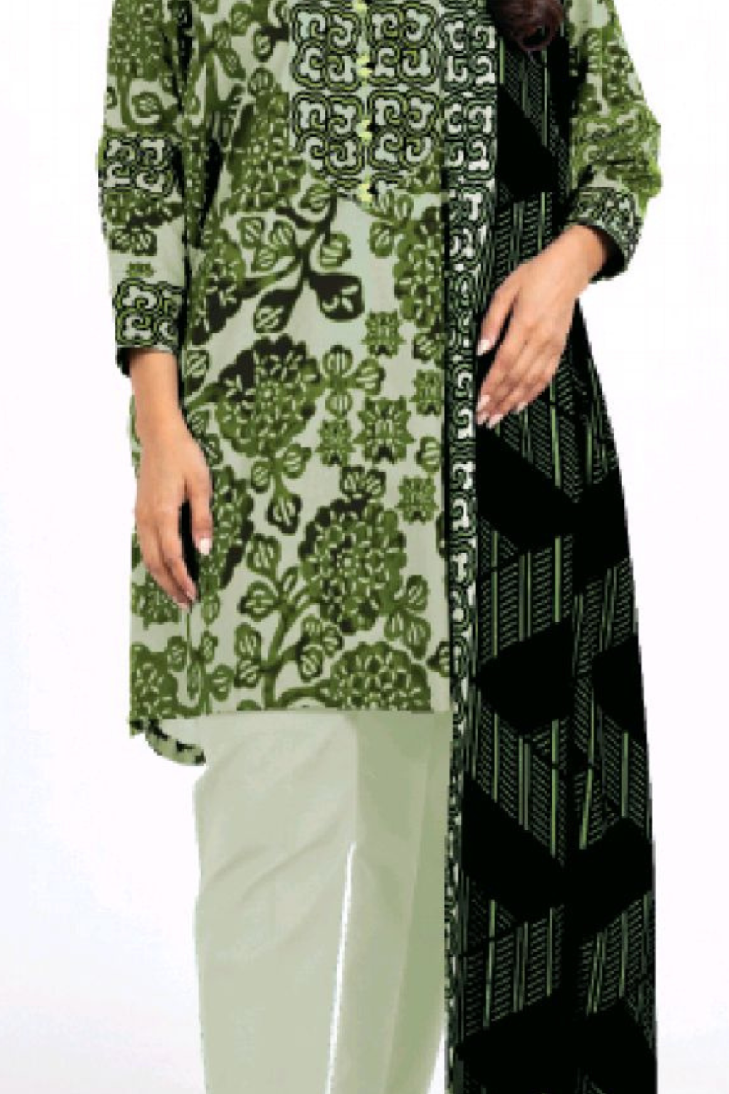 Alkaram Printed Khaddar Suit (3PC) | AK-1004