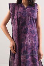 SAYA Printed Lawn 3-Piece Unstitched Suit | SA-1015