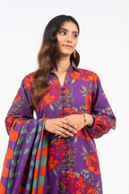 Alkaram Printed Khaddar Suit (3PC) | AK-1001