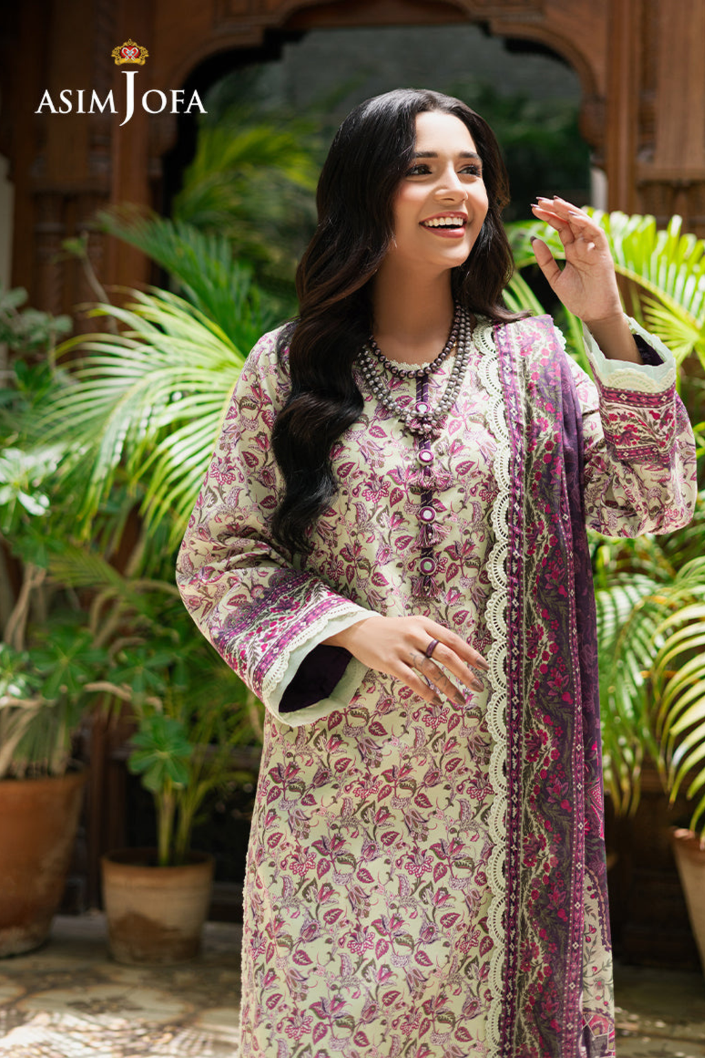 Asim Jofa Printed Khaddar Suit (3PC) | AJ-1004