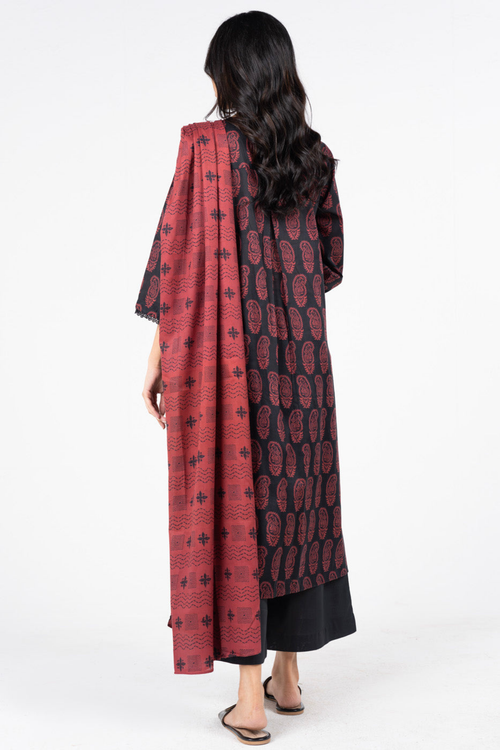 Alkaram Printed Khaddar Suit (3PC) | AK-1003