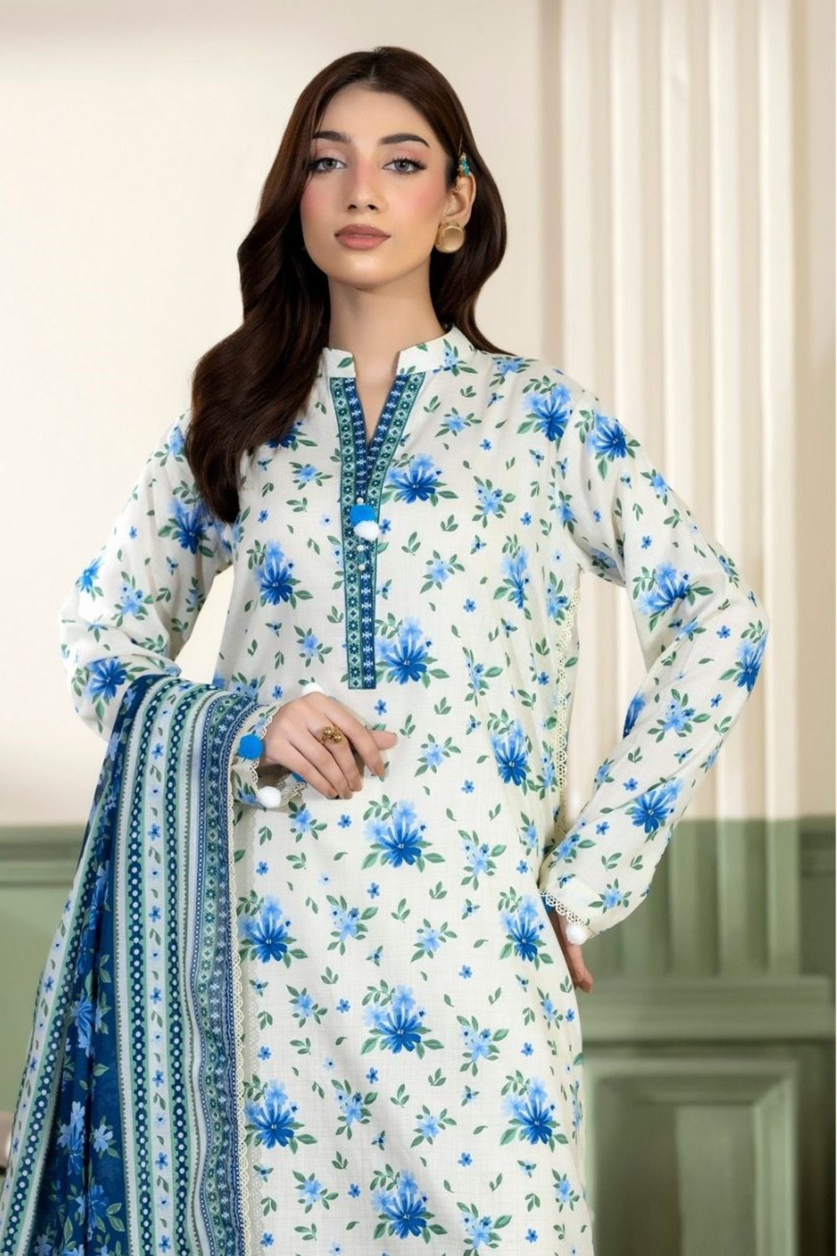 Salina Digital Printed Unstiched 3PC Set RS-1028