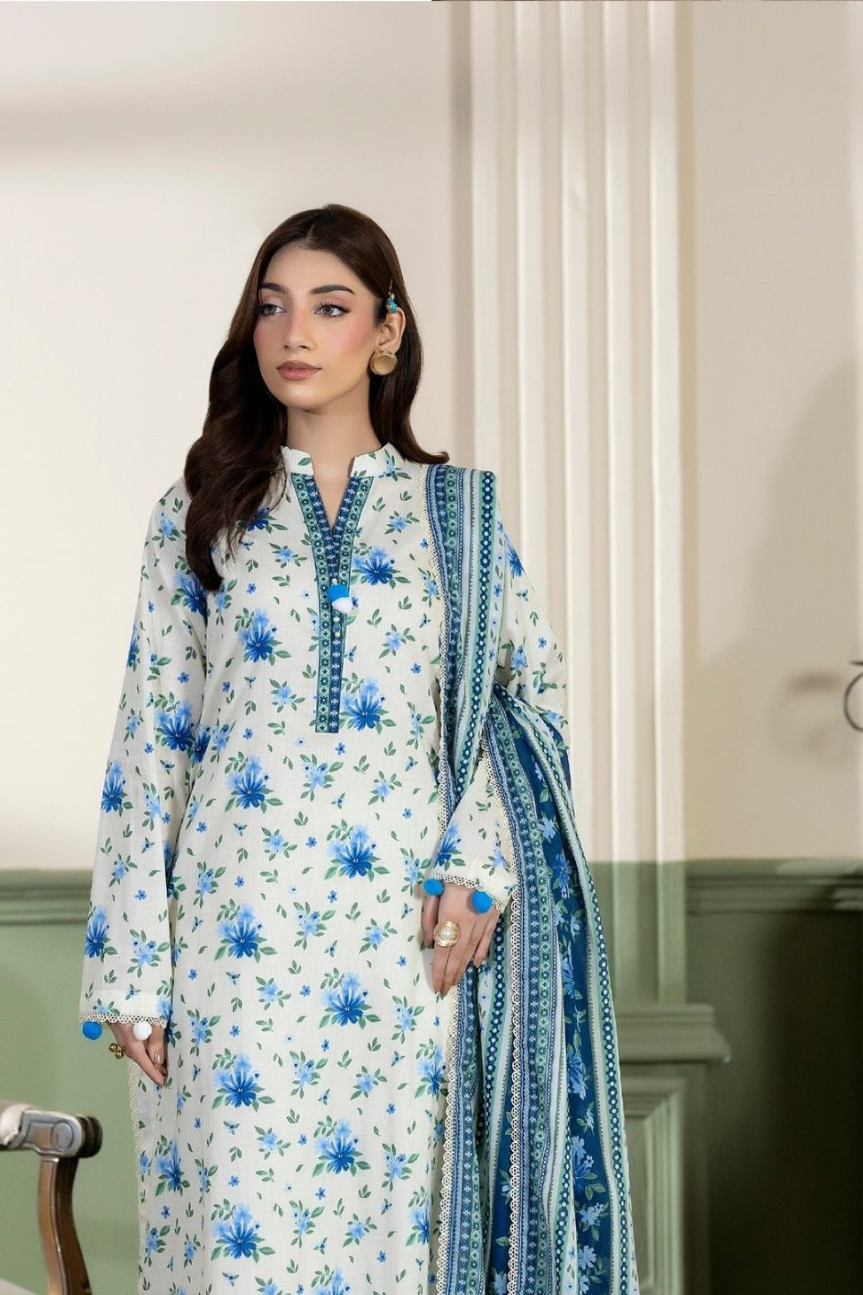 Salina Digital Printed Unstiched 3PC Set RS-1028