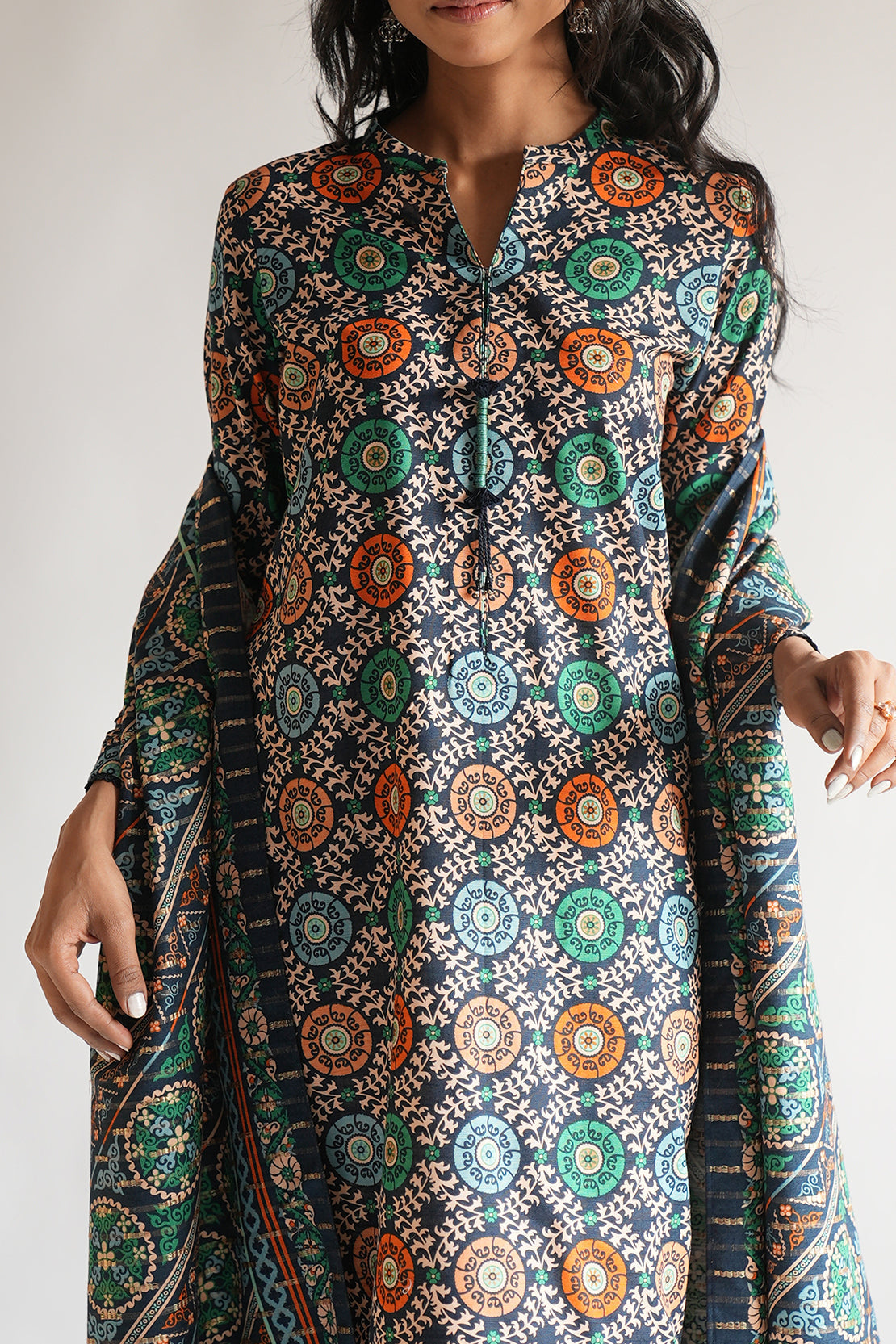 SAYA Printed Cotton Khaddar 3PC | SA-1029