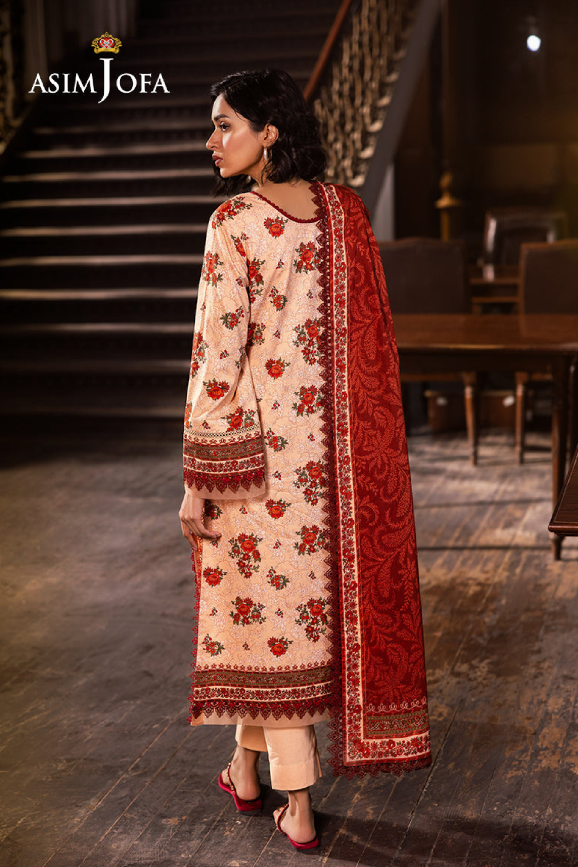 Asim Jofa Printed Khaddar Suit (3PC) | AJ-1005