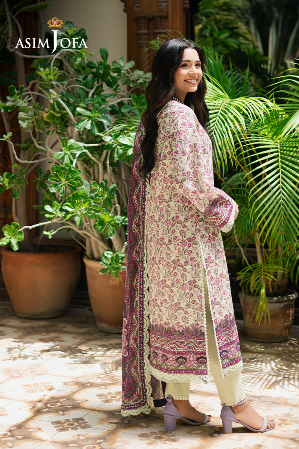 Asim Jofa Printed Khaddar Suit (3PC) | AJ-1004