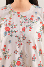 SAYA Printed Lawn 3-Piece Unstitched Suit | SA-1012