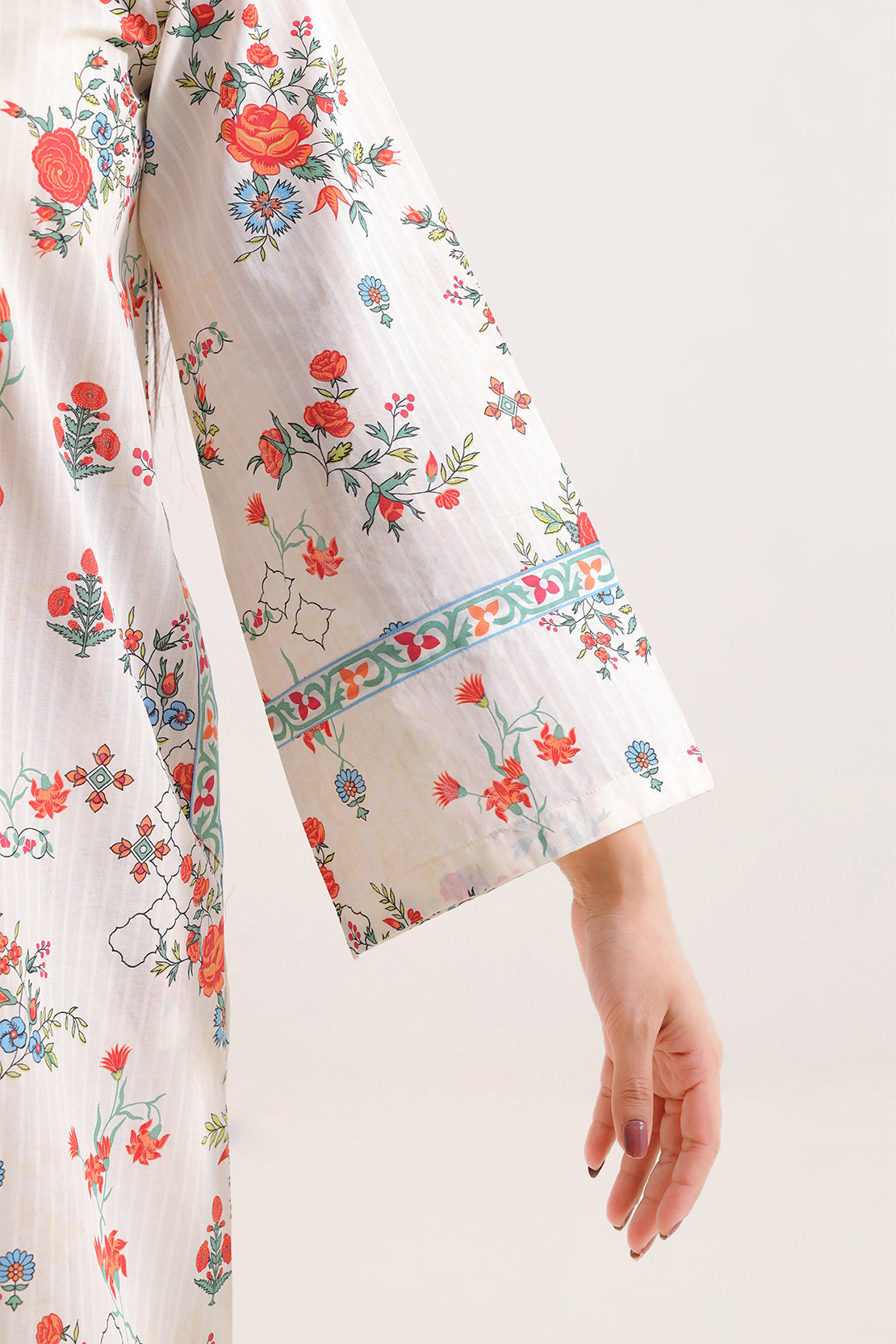 SAYA Printed Lawn 3-Piece Unstitched Suit | SA-1012