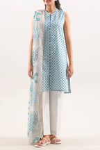 SAYA Printed Lawn 3-Piece Unstitched Suit | SA-1014