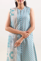 SAYA Printed Lawn 3-Piece Unstitched Suit | SA-1014