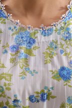 SAYA Printed Lawn 3-Piece Unstitched Suit | SA-1006