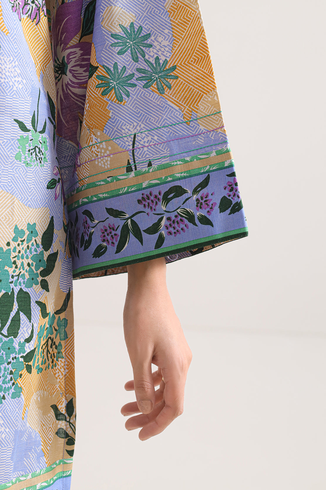 SAYA Printed Lawn 3-Piece Unstitched Suit | SA-1011