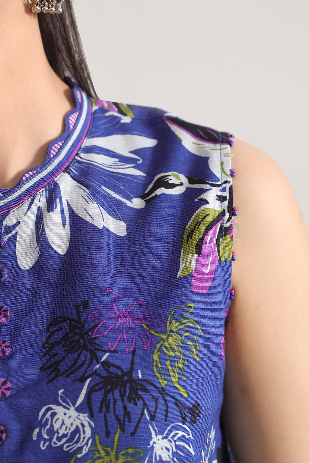 SAYA Printed Lawn 3-Piece Unstitched Suit | SA-1024