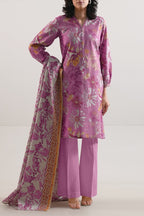 SAYA Printed Lawn 3-Piece Unstitched Suit | SA-1021
