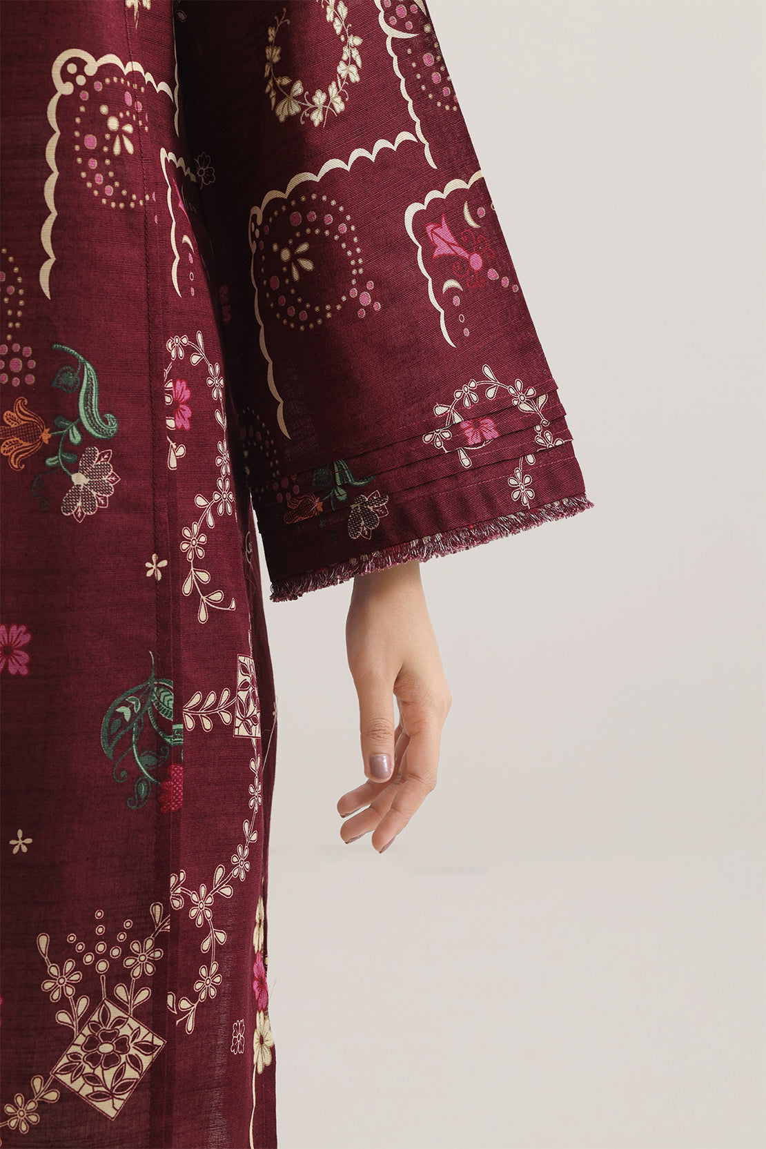 SAYA Printed Lawn 3-Piece Unstitched Suit | SA-1023