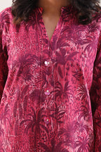 SAYA Printed Lawn 3-Piece Unstitched Suit | SA-1022