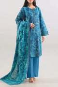 SAYA Printed Lawn 3-Piece Unstitched Suit | SA-1025