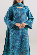 SAYA Printed Lawn 3-Piece Unstitched Suit | SA-1025