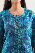 SAYA Printed Lawn 3-Piece Unstitched Suit | SA-1025